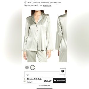 Skims silk button up top large